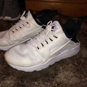 White and Black Nike Huaraches